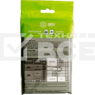 Фотобумага Cactus CS-GA618050ED A6/180г/м2/50л./белый глянцевое для струйной печати
