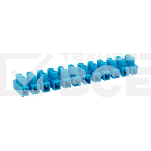 Клеммная винтовая колодка KВ-4 1,5-4, ток 3 A, полиэтилен синий Rexant (10 шт./уп.)