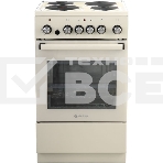 Плита электрическая De Luxe 5004.16Э-013 бежевый, конфорок 4 электрических, духовка 46 л, 50 см x 85 см x 50 см (без крышки), фото 1