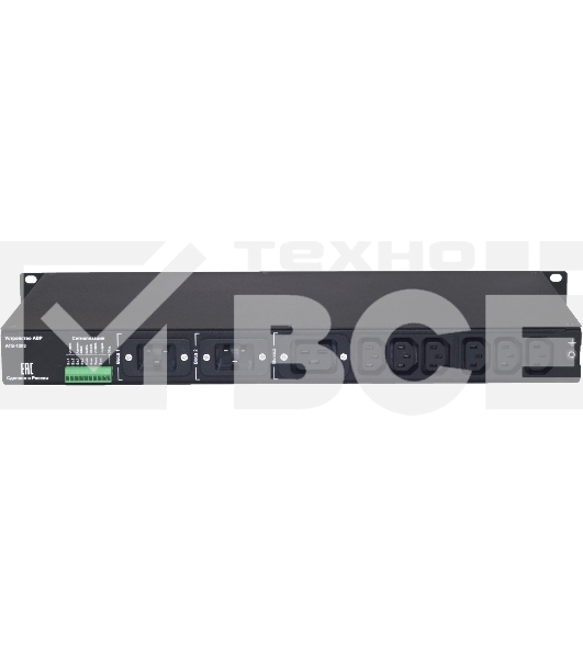 Автоматический ввод резерва Elemy ATS-1203/16/S/E/DO, 1U, 220B, 16A, Ethernet, Digital Output, in (2) C20, out (1) C19 (6) C13