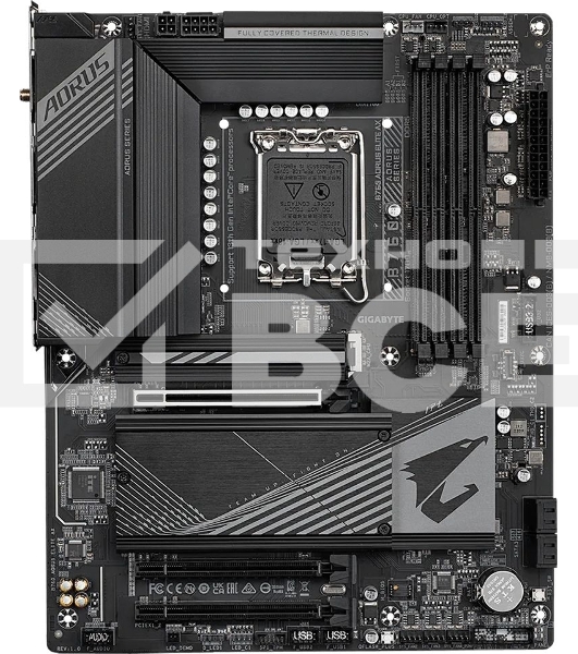 Материнская плата Gigabyte B760 AORUS ELITE AX Soc-1700 Intel B760 4xDDR5 ATX AC`97 8ch(7.1) 2.5Gg RAID+HDMI+DP