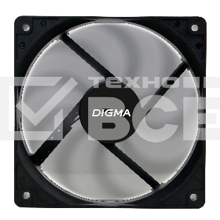 Вентилятор для корпуса Digma DFAN-120-9 черный, 120 мм, 1200 об/мин, 23 дБ, 4 pin