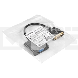 Кабель DVI-D-VGA ExeGate EX-CC-DVID-VGAF-0.2 (25M/15F, 0,2м, позолоченные контакты)