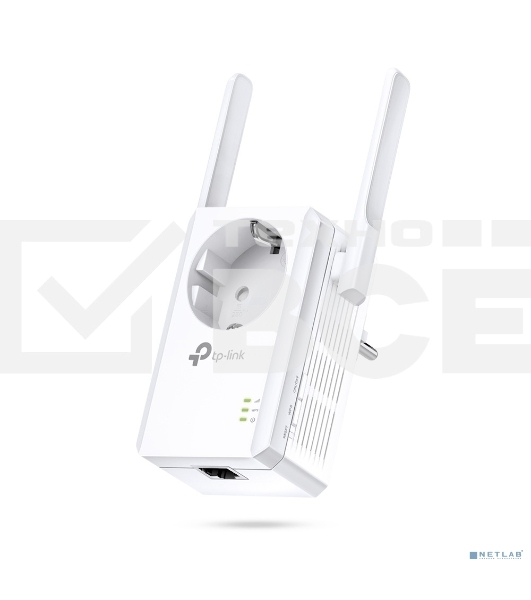 Сетевой адаптер TP-Link SOHO TL-WA860RE 300Mbps Wireless N Wall Plugged Range Extender with AC Passthrough, QCA(Atheros), 2T2R, 2.4GHz, 802.11b/g/n, 1 10/100Mbps LAN port, Range Extender button, Range Extender mode, suppo поставляется без кабеля RJ-45