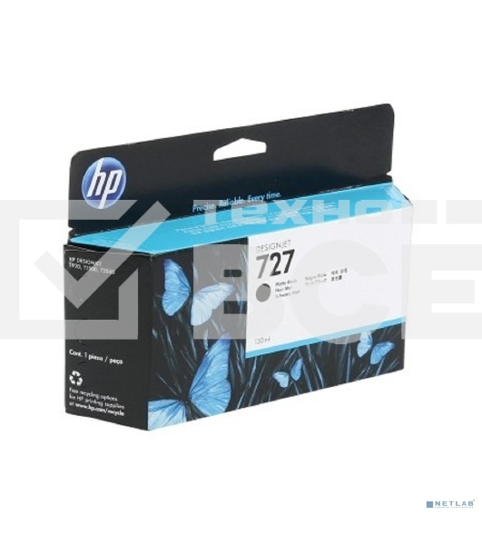 Картридж струйный HP 727 B3P22A черный матовый для HP DJ T920/T1500 (130мл)