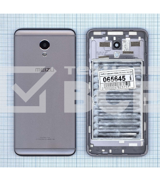 Задняя крышка для Meizu M5 Note темно-серая
