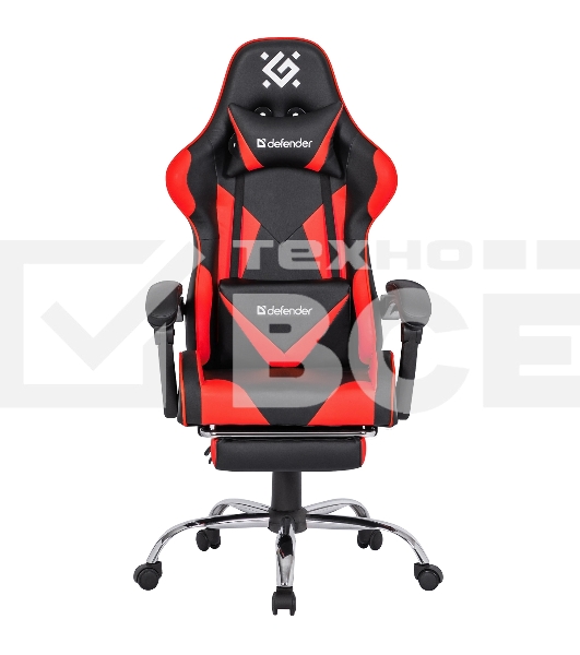 Кресло игровое Defender PILOT RED/BLACK