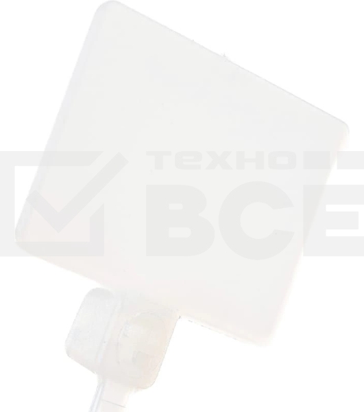 Стяжка пластиковая нейлоновая с площадкой для маркировки Lanmaster 2,5х100 мм, белый, 100 шт