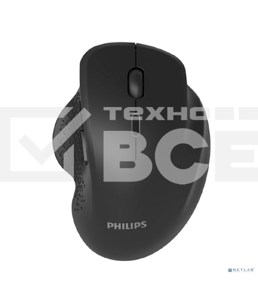 Мышь беспроводная Philips SPK7624 черный, 1600 dpi, радиоканал, Bluetooth, USB, кнопки - 6