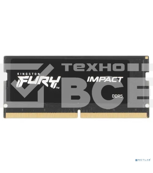 Оперативная память Kingston Fury Impact, DDR5, 16GB (1x16 GB), 5600 MHz, CL40, SO-DIMM