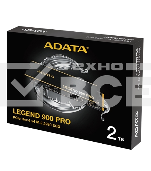 Твердотельный накопитель ADATA SSD LEGEND 900 PRO, 2000GB, M.2(22x80mm), NVMe 1.4, PCIe 4.0 x4, 3D NAND, R/W 7400/6500MB/s, IOPs н.д./н.д., TBW 1200, DWPD 0.3 (5 лет)