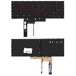 Клавиатура для ноутбука MSI Katana GF66 GF76 MS-17L1 черная с подсветкой, фото 1