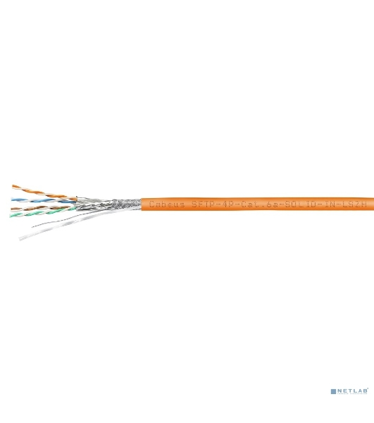 Кабель витая пара FTP 6а кат. 4 пары Cabeus SFTP-4P-Cat.6a-SOLID-IN-LSZH