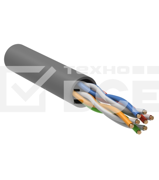 Кабель IEK витая пара U/UTP категории 5E 4 пары PVC 1м сер. GENERICA (305м)