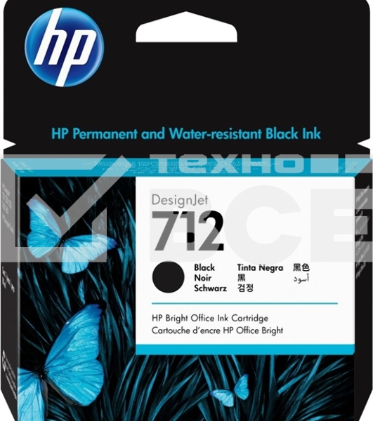 Картридж струйный HP 712 3ED71A черный (80мл) для HP DJ Т230/630