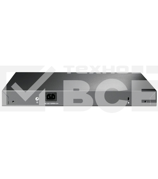 Коммутатор TP-Link 24-port Gigabit Managed PoE switch with 4 10G SFP+ ports, support 802.3af/at PoE, 1 console port, 19-inch rack mount, support L2/L2+ features.
