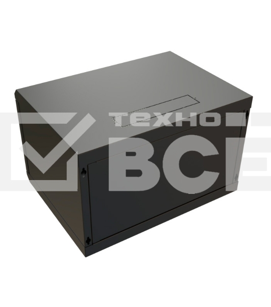 Шкаф коммутационный WRline (WR-TW-0945-SR-RAL9004) настенный 9U 600x450мм пер.дв.металл 2 бок.пан. 60кг черный 370мм 500мм IP20 сталь