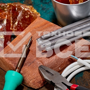 Припой пруток Rexant ПОС-30, Ø8мм, длина 400мм, ГОСТ 21931-76, олово 30%, свинец 70% (упак. 5 кг)