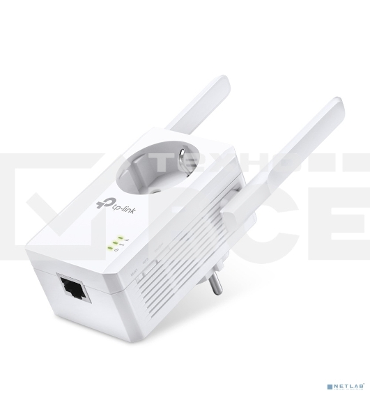 Сетевой адаптер TP-Link SOHO TL-WA860RE 300Mbps Wireless N Wall Plugged Range Extender with AC Passthrough, QCA(Atheros), 2T2R, 2.4GHz, 802.11b/g/n, 1 10/100Mbps LAN port, Range Extender button, Range Extender mode, suppo поставляется без кабеля RJ-45