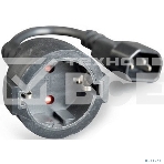 Кабель питания Filum CEE 7/3- С14, 3х0.75мм, 220В, 10A, чёрный, 0.15м [FL-APC10-EU-C14-0.15M] (873351), фото 1