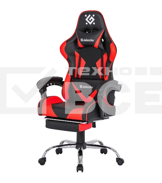 Кресло игровое Defender PILOT RED/BLACK
