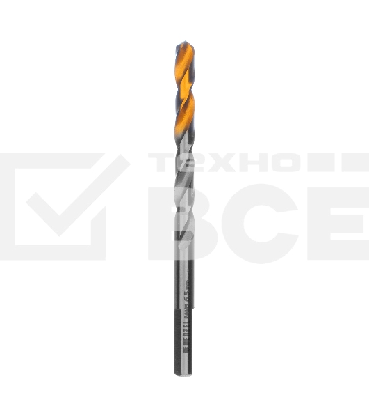 Сверло спиральное по металлу 6,5 x 100мм, Р6М5, Golden Tip Denzel