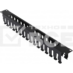 Кабельный органайзер горизонтальный NTSS NTSS-HORGС-1U-(72)-BL односторонний пальцы 1U шир.:19