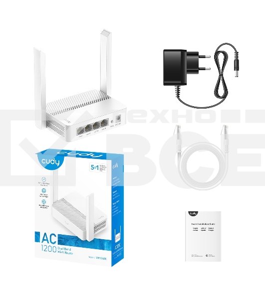 Роутер беспроводной Cudy WR1200E AC1200 10/100BASE-TX