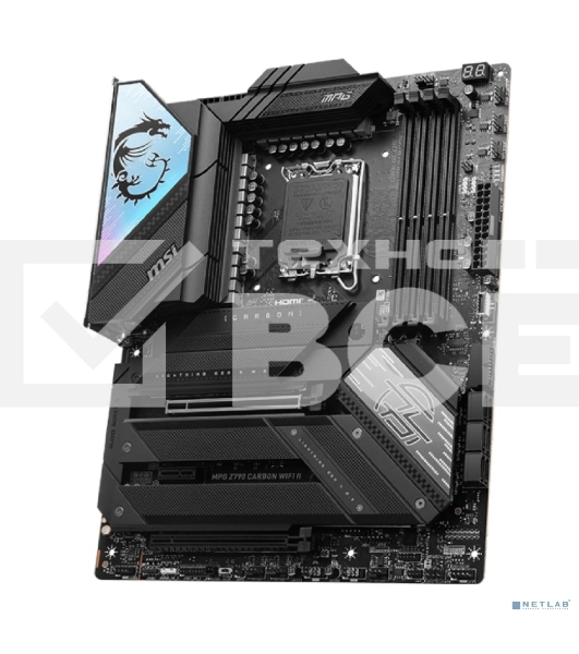Материнская плата MSI MPG Z790 CARBON WIFI II, LGA 1700, Intel Z790, 4xDDR5, 6xSATA, 5xM.2, 1xPCIe 5.0 x16, 1xPCIe 4.0 x16, 1xPCIe x1, 1xHDMI, 1x 2.5Gb LAN, 6xUSB-A 3.2 Gen 2, 2xUSB-A 3.2 Gen 1, 1xUSB-C 3.2 Gen 2, 1xUSB-C 3.2 Gen 2x2, 5x3.5 мм, 7.1, ATX