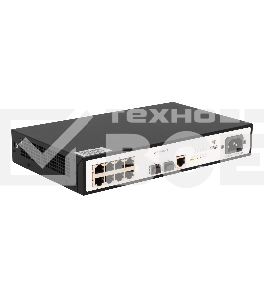 Управляемый коммутатор SNR уровня 2, 8 портов 10/100/1000Base-T и 2 порта 100/1000BASE-X (SFP)
