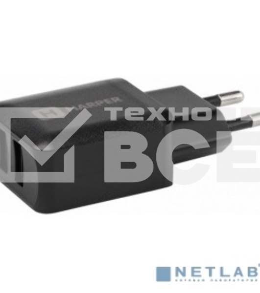Сетевое зарядное устройство Harper WCH-8220 черный 2xUSB 2.4A