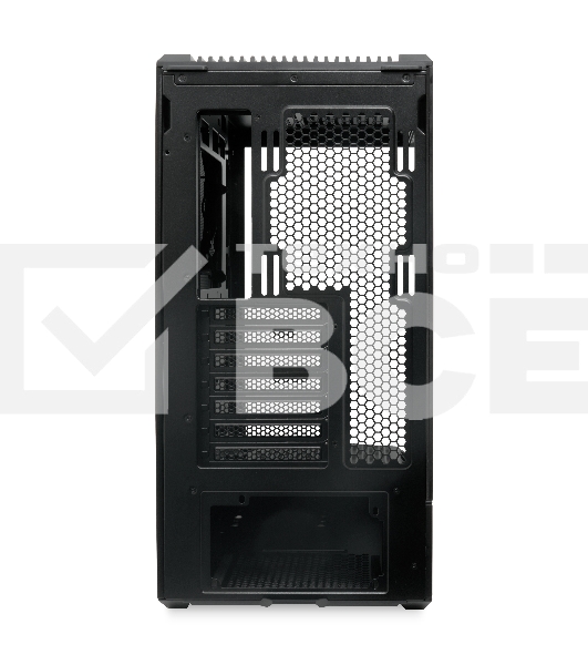 Компьютерный корпус без блока питания HSPD F711-TGbK, Panoramic Full Tower, Black, TG, 0.7 SPCC, no fans ATX, mATX, mITX 190/420/280мм 2x2.5', 2x3.5', 7xPCI 1xUSB-A 3.0, 1xUSB-C 445x235x475мм