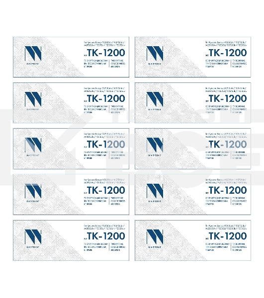 Картридж NVP совместимый NV-TK-1200-SET10 для Kyocera Ecosys M2235dn/ M2735dn/ M2835dw/ P2335d/ P2335dn/ P2335dw (3000k) (10 шт)