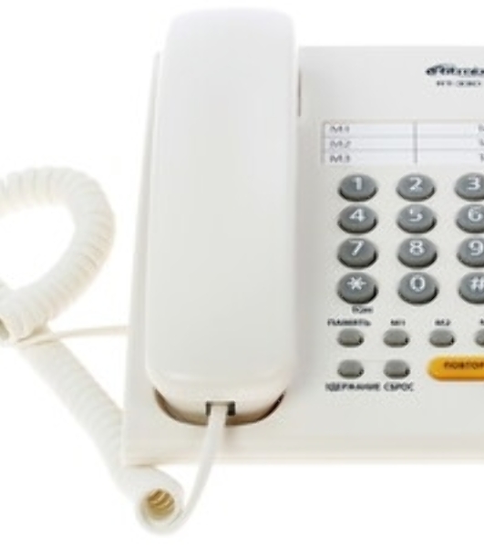 Телефон проводной Ritmix RT-330 белый