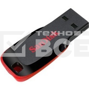 Флеш диск Sandisk 32Gb Cruzer Blade SDCZ50-032G-B35 USB2.0 черный/красный