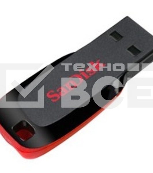 Флеш диск Sandisk 32Gb Cruzer Blade SDCZ50-032G-B35 USB2.0 черный/красный