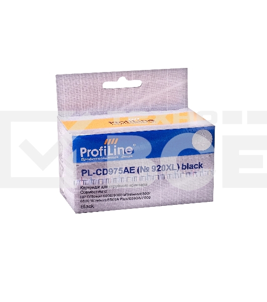 Картридж струйный PL-CD975AE №920XL для принтеров HP officejet 6000/6500/7000 Black водн ProfiLine
