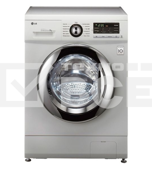 Стиральная машина LG F1296TD4 серебристый, загрузка фронтальная 8 кг, 1200 об/мин, класс: А