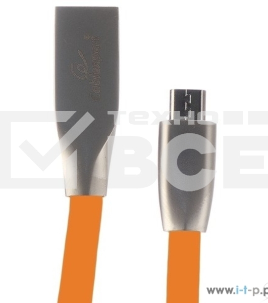 Кабель USB 2.0 Cablexpert CC-G-mUSB01O-1M, AM/microB, серия Gold, длина 1м, оранжевый, блистер