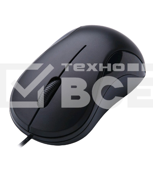 Мышь проводная Oklick 115S черный, 1200 dpi, USB, кнопки - 3