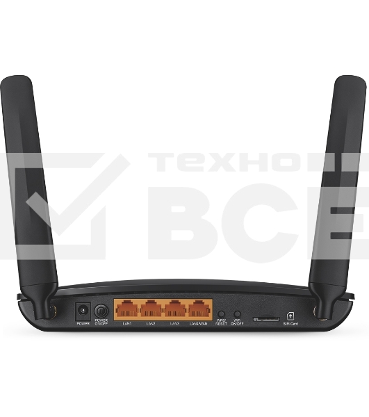 Маршрутизатор беспроводной TP-Link SOHO Archer MR200 (MR200) 10/100BASE-TX/4G черный