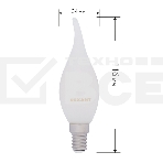 Лампа светодиодная филаментная Rexant Свеча на ветру CN37 9.5 Вт 915 Лм 2700K E14 матовая колба, фото3