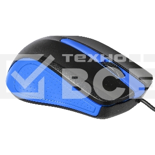 Мышь проводная Acer OMW011 черный/синий, 1200 dpi, USB, кнопки - 3