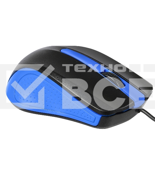 Мышь проводная Acer OMW011 черный/синий, 1200 dpi, USB, кнопки - 3