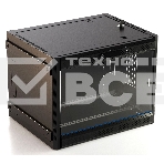 Шкаф коммутационный Hyperline (TWB-FC-1566-GP-RAL9004) напольный 15U 600x600мм пер.дв.стекл 60кг черный IP20 сталь, фото3