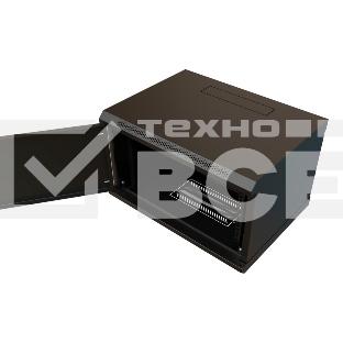 Шкаф коммутационный WRline (WR-TW-0945-SR-RAL9004) настенный 9U 600x450мм пер.дв.металл 2 бок.пан. 60кг черный 370мм 500мм IP20 сталь