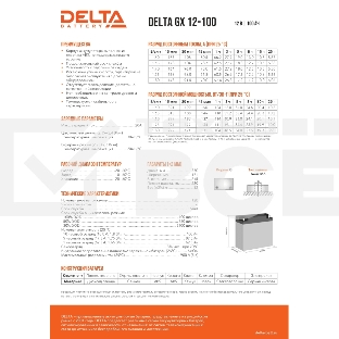 Батарея для ИБП Delta GX 12-100 (12V, 100Ah)