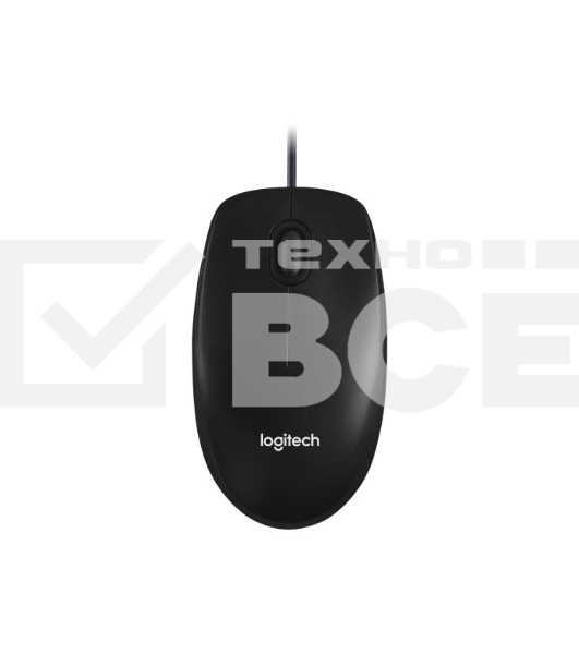 Мышь проводная Logitech M100/100R DARK/GREY (темно-серая/черная), 1000 dpi, USB, кнопки - 3