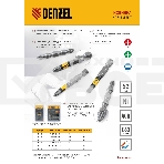 Набор бит двухстор., PH2-PH1х45 мм, сталь S2, 10шт. Denzel, фото 1