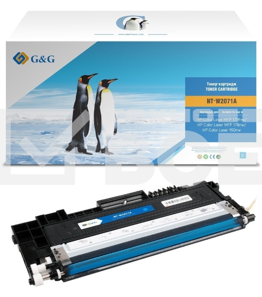 Картридж лазерный G&G GG-W2071A голубой (700 стр.) для HP Color Laser MFP 179fnw/178nw/150nw